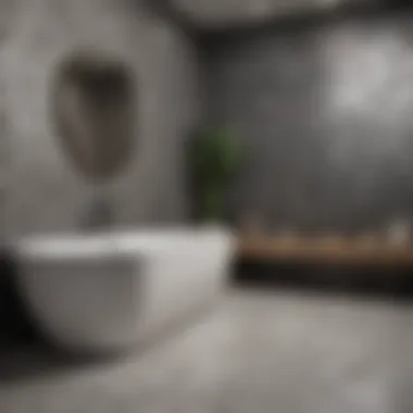Unique Tile Patterns in Modern Bathroom Design Sophisticated bathroom featuring unique tile patterns