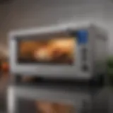 Elegant design of a convection toaster oven showcasing its sleek features