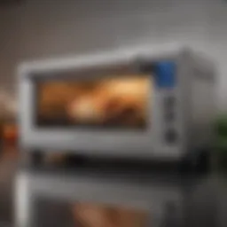 Elegant design of a convection toaster oven showcasing its sleek features