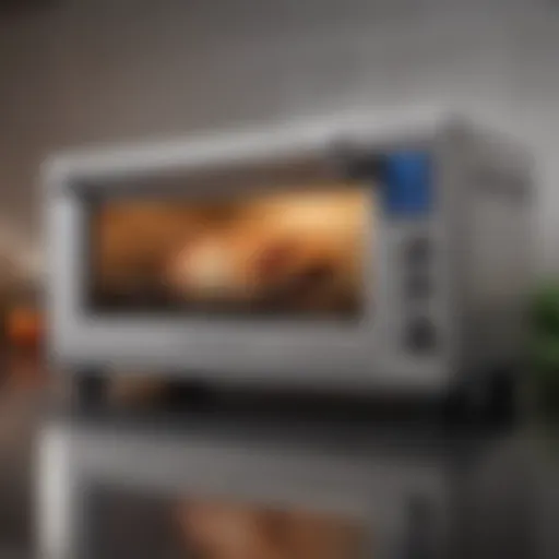 Elegant design of a convection toaster oven showcasing its sleek features