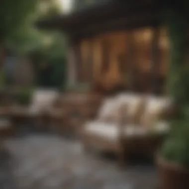 Charming outdoor space with vintage furniture