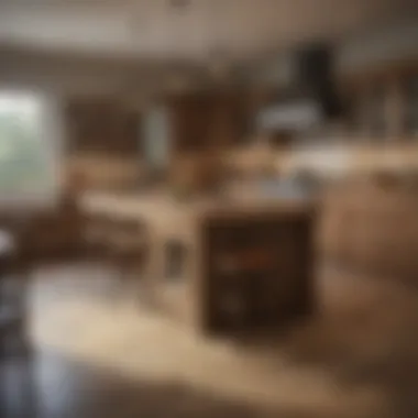 Elegant country kitchen with wooden accents