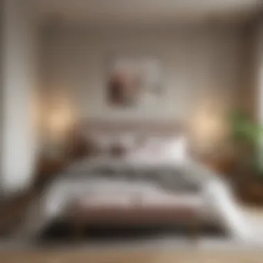 Inviting bedroom with soft color palette