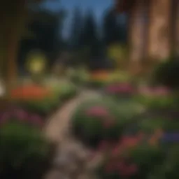 Vibrant all-season bulb garden in full bloom