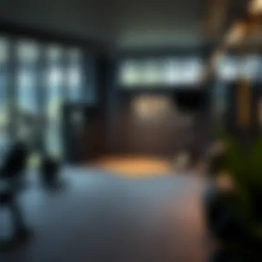 Stylish gym layout emphasizing space utilization and equipment arrangement