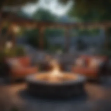 Inviting Fire Pit Area Cozy fire pit surrounded by comfortable seating