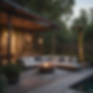 Stylish Outdoor Retreat Elegant outdoor seating area with stylish furniture