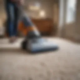 Innovative Crosswave carpet cleaning system in action