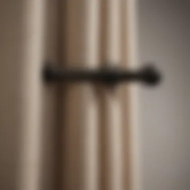Curtain Rod Materials and Finishes Close-up view of curtain rod materials and finishes