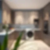 Elegant custom cabinet design in a modern laundry room