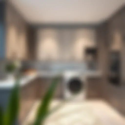 Elegant custom cabinet design in a modern laundry room