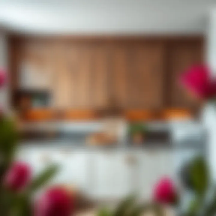 Material variety for custom cabinets in laundry spaces