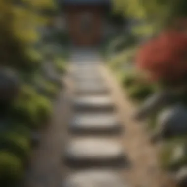Meticulously Arranged Gravel Path A meticulously arranged gravel path in a Japanese garden