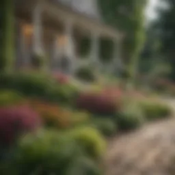 Elegant front yard landscape design featuring diverse plant varieties