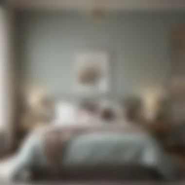Soothing Color Palette for Tranquility A serene small master bedroom with a soothing color palette.