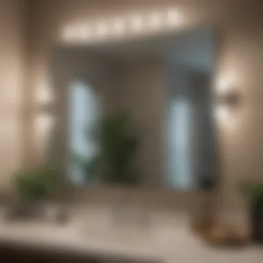 Strategic Mirror Placement for Enhanced Aesthetics Strategic placement of a mirror above a vanity enhancing the overall aesthetics
