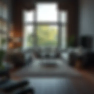 Optimal Furniture Arrangement with Area Rug Diagram illustrating optimal furniture arrangement around an area rug