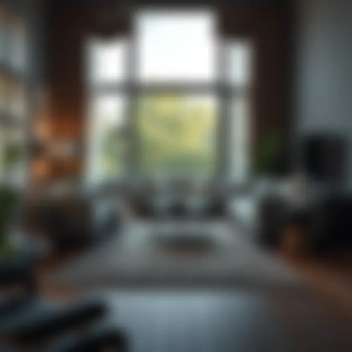 Optimal Furniture Arrangement with Area Rug Diagram illustrating optimal furniture arrangement around an area rug