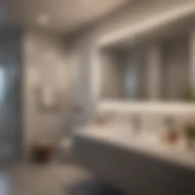 Modern Bathroom Lighting Modern bathroom lighting fixture showcasing optimal brightness