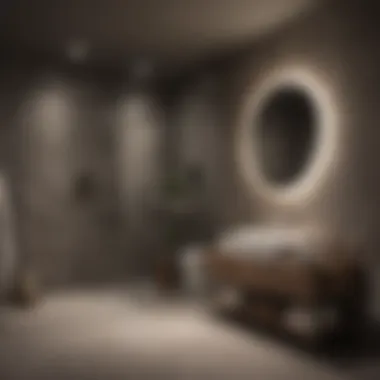 Stylish Bathroom Layout with Lighting Stylish bathroom layout emphasizing lighting elements