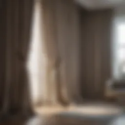 Elegant draped curtains enhancing room aesthetics