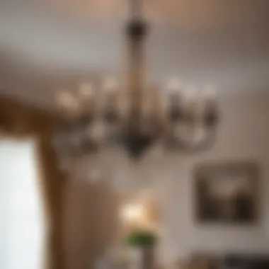 Chandelier Height Considerations and Room Dimensions Visual representation of chandelier height considerations based on room dimensions