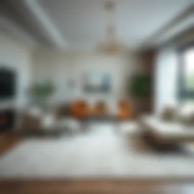 Elegant living room with a perfectly sized carpet