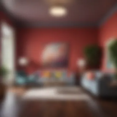 Room interior with harmonious color scheme enhancing space