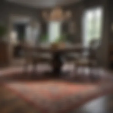 Accurate Measurements for Optimal Rug Sizing Measuring a dining table and surrounding area for rug selection
