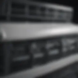 Close-up of an air conditioning unit showing internal components