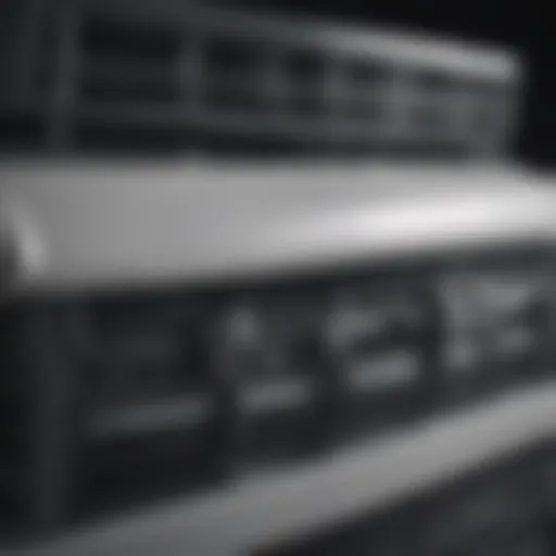 Close-up of an air conditioning unit showing internal components