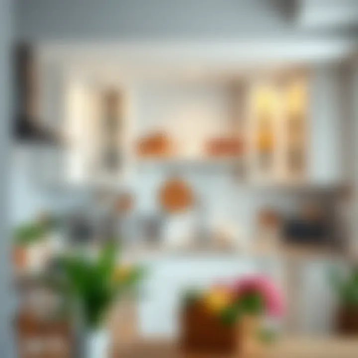 A well-arranged kitchen showcasing clean countertops and orderly cabinets