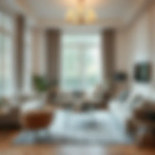 A beautifully organized living room free of clutter