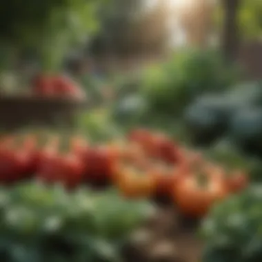 Diverse Vegetables Thriving in San Diego's Climate Vibrant garden with various vegetables