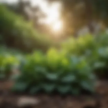 Leafy Greens Thriving in the San Diego Sunshine Lush leafy greens in a well-kept garden bed