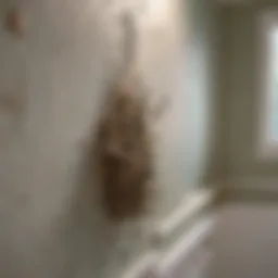 Mold growth on a bathroom wall