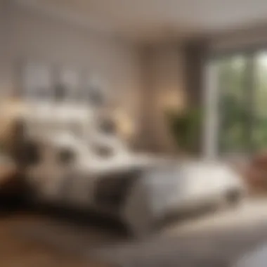 Tranquil Bedroom A tranquil bedroom with a clutter-free environment promoting relaxation