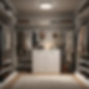 Neatly Arranged Closet Organized closet with neatly arranged clothes and accessories