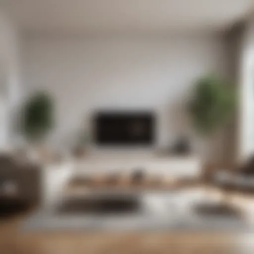 A serene, uncluttered living room showcasing minimalist design
