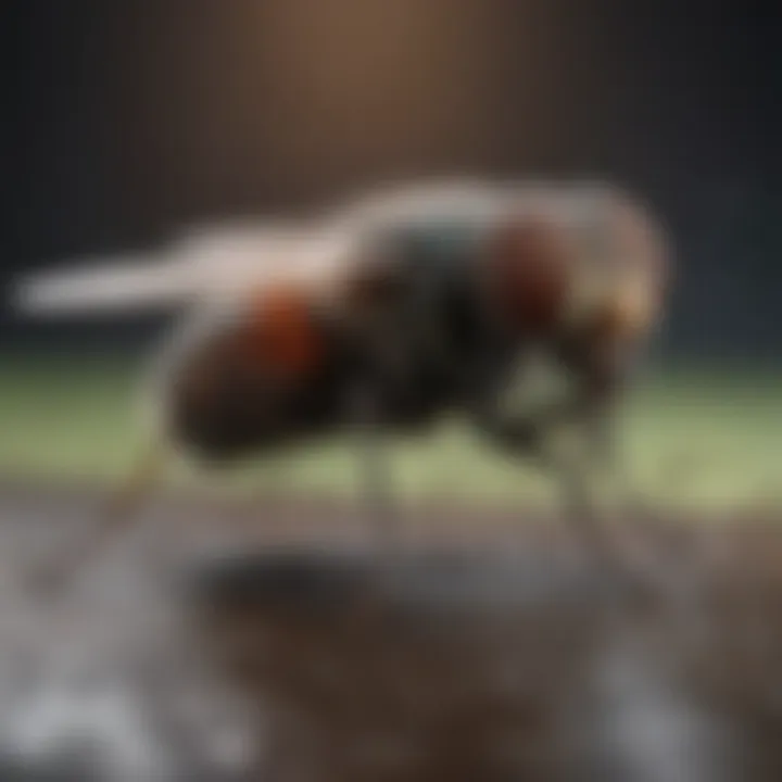 Infographic showing types of small flies and their habitats