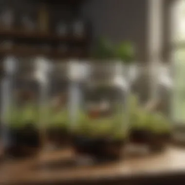 Natural Solutions for Indoor Fly Issues Natural remedies displayed in jars for fly control