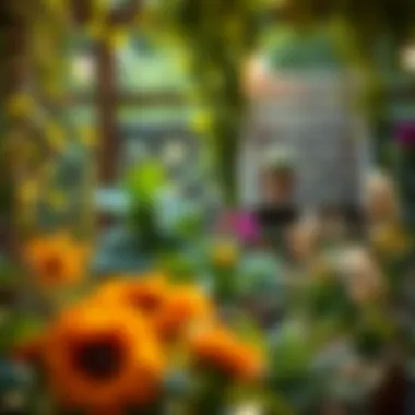 A well-maintained garden with mosquito-repelling plants