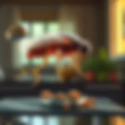 Illustration of flea lifecycle stages