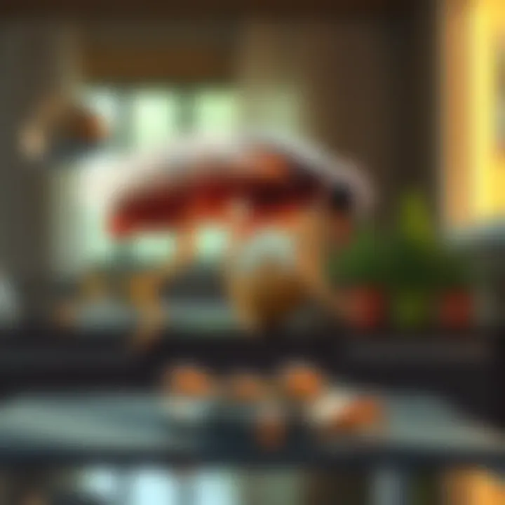 Illustration of flea lifecycle stages