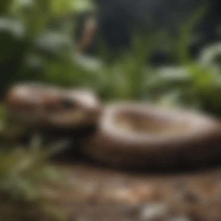 Illustration of common snake species and their behaviors
