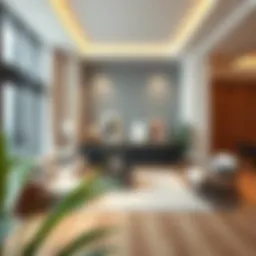 Modern living room with neutral tones and minimalistic decor