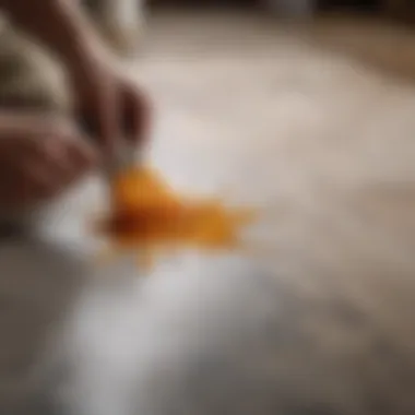 Applying the Stain Treatment Effectively Demonstration of applying a stain remover