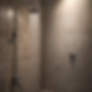 Shower Displaying Stubborn Well Water Stains Shower with well water stains