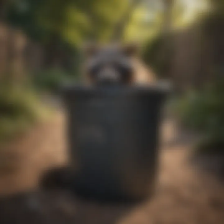 Raccoon-proof trash can