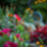 A lush garden with squirrel barriers